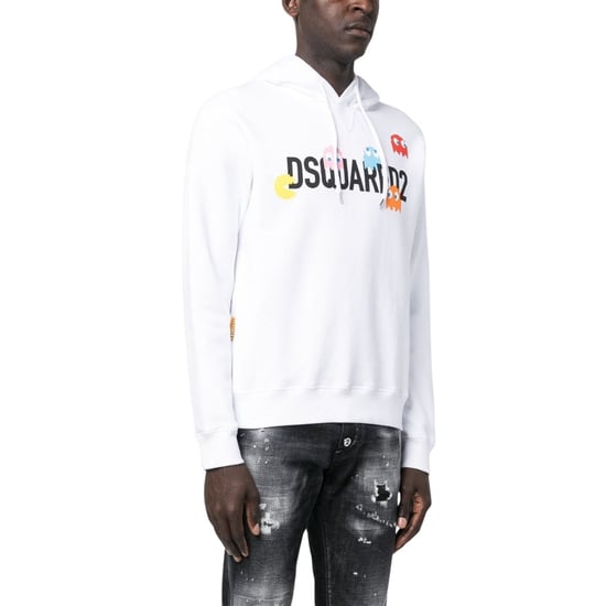 Dsquared2 Pac Man Cool Fit Witte Hoodie - Image 2