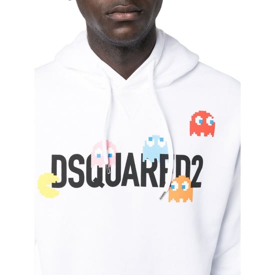 Dsquared2 Pac Man Cool Fit Witte Hoodie - Image 4