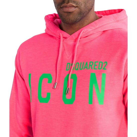 Dsquared2 Icon Regular Fit Rosa Huvtröja - Image 4