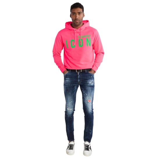 Dsquared2 Icon Regular Fit Rosa Huvtröja - Image 5