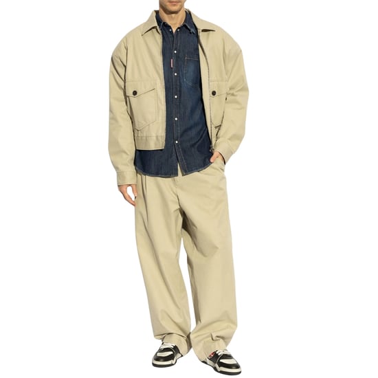 Dsquared2 Mörktvättad Skjorta Med Tab Mörkblå - Image 5
