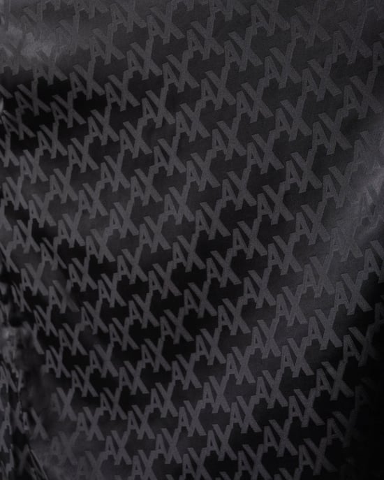 Pocket Logo Detail Overshirt in Black - Image 6