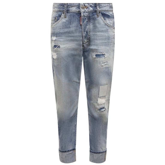 Dsquared2 Worn Patchwork Relaxed Fit Blauwe Jeans - Image 1