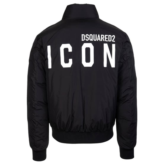 Dsquared2 Icon Gewatteerde Bomberjas In Zwart - Image 2