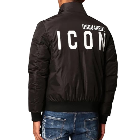 Dsquared2 Icon Gewatteerde Bomberjas In Zwart - Image 4