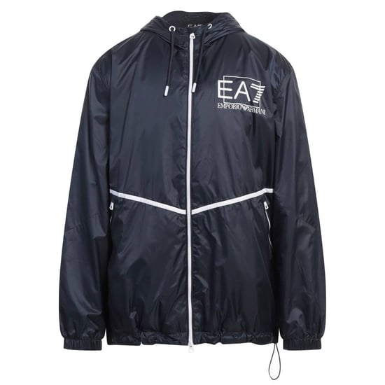 Ea7 Navy Blue Hooded Jacket - Image 1