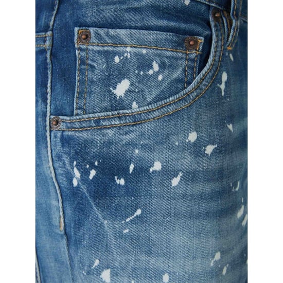 Dsquared2 Skater Jeans Vervaagd Bleek Spateffect Blauwe Jeans - Image 3