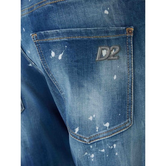 Dsquared2 Skater Jeans Vervaagd Bleek Spateffect Blauwe Jeans - Image 4