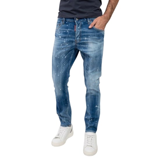 Dsquared2 Skater Jeans Vervaagd Bleek Spateffect Blauwe Jeans - Image 5
