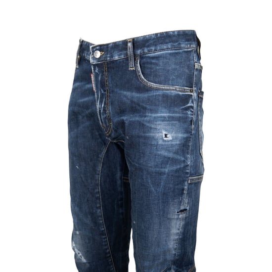 Dsquared2 Tidy Biker Jean Lightly Worn Style Blue Jeans - Image 3