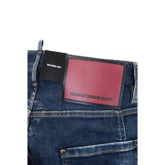 Dsquared2 Tidy Biker Jean Lightly Worn Style Blue Jeans - Image 4