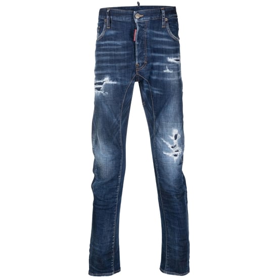 Dsquared2 Tikdy Biker Jean Worn Reinforced Wash Blue Jeans - Image 1