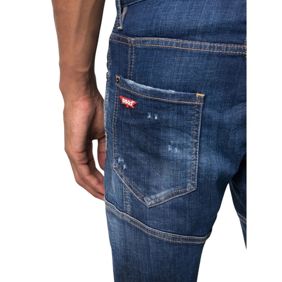 Dsquared2 Tikdy Biker Jean Worn Reinforced Wash Blue Jeans - Image 4