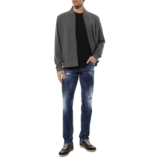 Dsquared2 Slim Jeans Blekta Slitna Blå Jeans - Image 6