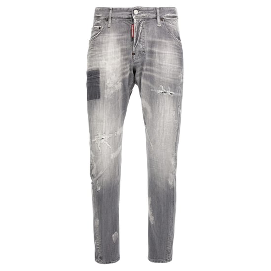 Dsquared2 Sexy Twist Jeans, Gedragen En Vervaagde Stijl, Grijze Jeans - Image 1