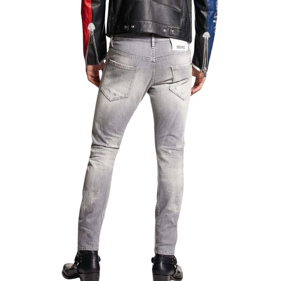 Dsquared2 Sexy Twist Jeans, Gedragen En Vervaagde Stijl, Grijze Jeans - Image 6