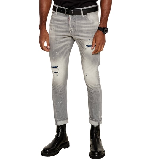 Dsquared2 Cool Guy Paint Splash Grå Slim Fit Jeans - Image 2