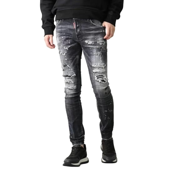 Dsquared2 Super Twinky Jean Black Diamond Destroyed Wash Black Jeans - Image 2