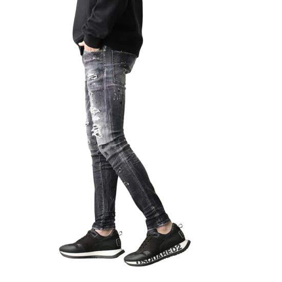 Dsquared2 Super Twinky Jean Black Diamond Destroyed Wash Black Jeans - Image 4