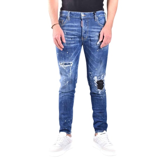 Dsquared2 Skater Jeans Destroyed Reinforced Paint Splash Effect Blauwe Jeans - Image 3