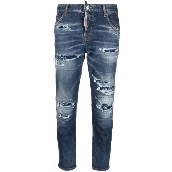 Dsquared2 Skater Jean Destroyed Reinforced Denim Blue Jeans - Image 1