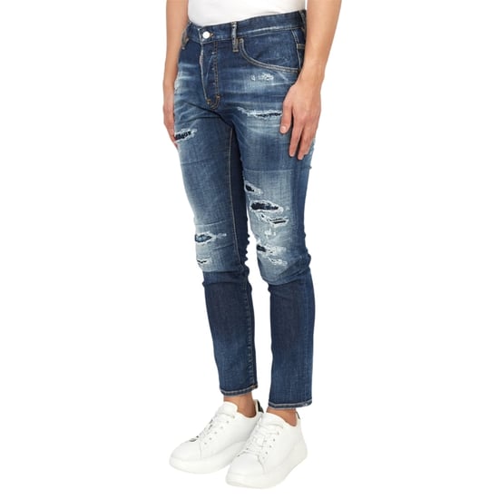 Dsquared2 Skater Jean Destroyed Reinforced Denim Blue Jeans - Image 3