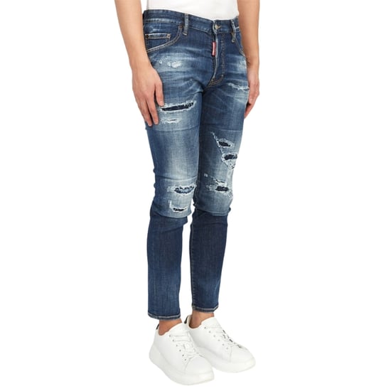 Dsquared2 Skater Jean Destroyed Reinforced Denim Blue Jeans - Image 4