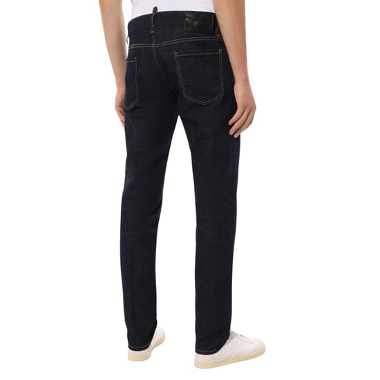 Dsquared2 Slim Jean Dark Rinse Wash Blue Jeans - Image 3