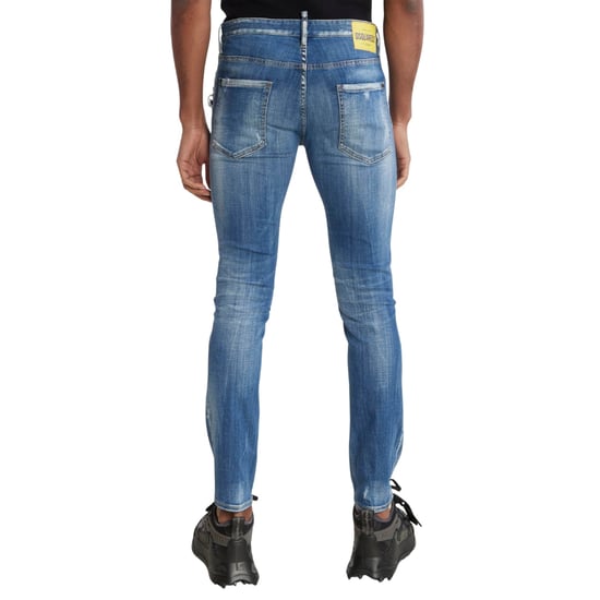 Dsquared2 Cool Guy Jean Förstärkta Blå Jeans Med Slitstark Effekt - Image 4
