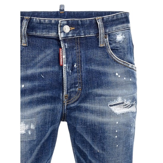 Dsquared2 Super Twinky Jean Reinforced Worn Denim Wash Blue Jeans - Image 3