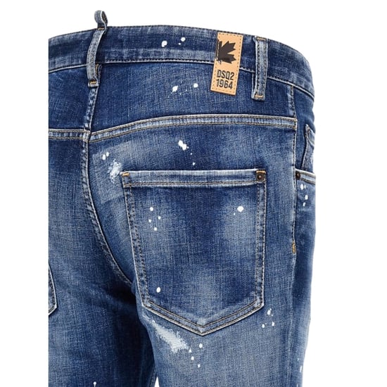 Dsquared2 Super Twinky Jean Reinforced Worn Denim Wash Blue Jeans - Image 4