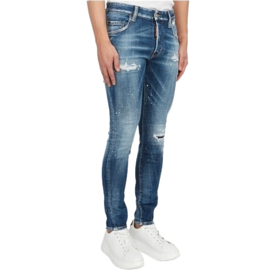 Dsquared2 Super Twinky Jean Reinforced Worn Denim Wash Blue Jeans - Image 5