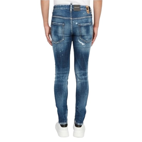 Dsquared2 Super Twinky Jean Reinforced Worn Denim Wash Blue Jeans - Image 6
