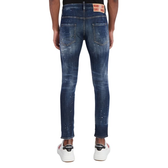 Dsquared2 Skater Jeans Destroyed Reinforced Patch Blauwe Jeans - Image 4