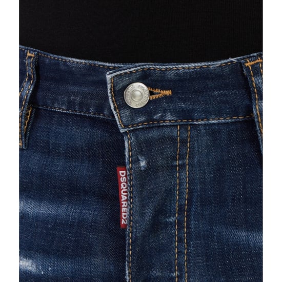 Dsquared2 Skater Jeans Destroyed Reinforced Patch Blauwe Jeans - Image 5