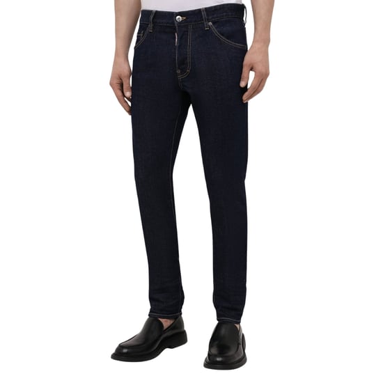 Dsquared2 Cool Guy Jeans Icon Print Pocket Dark Wash Blue Jeans - Image 2