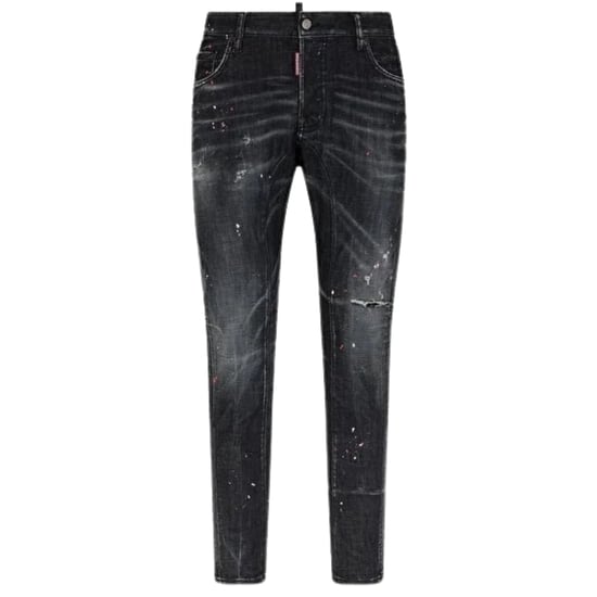 Dsquared2 Cool Guy Jean Destroyed Paint Splash Wash Svarta Jeans - Image 1