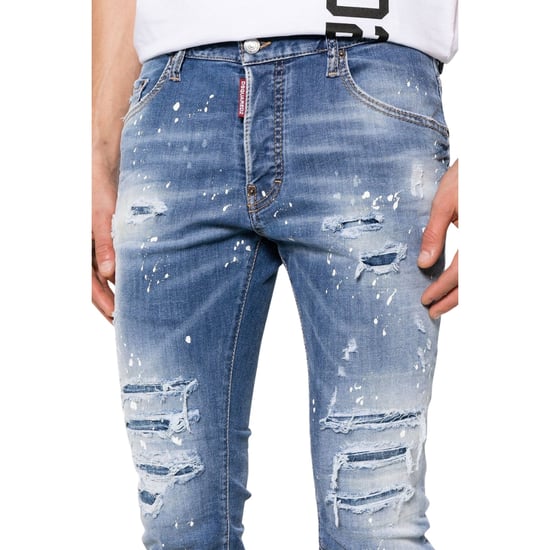 Dsquared2 Skater Jeans Met Destroyed Paint Effect, Blauwe Jeans - Image 5