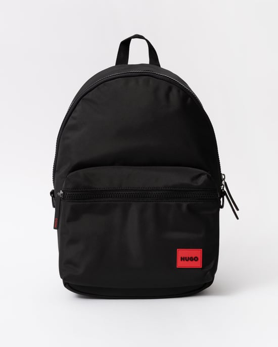 Logo Detail Backpack in Black - Image 1
