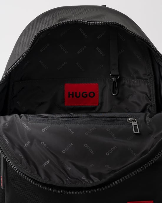 Logo Detail Backpack in Black - Image 4