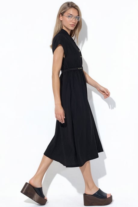 Textured Gelaagde Maxi Jurk - Image 2