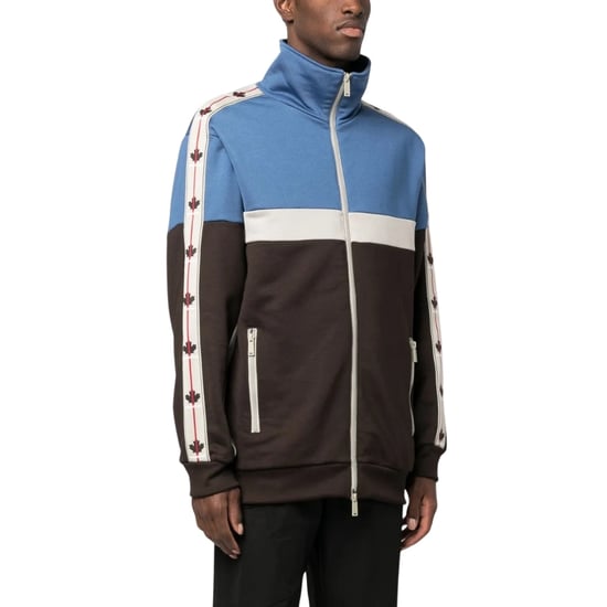 Dsquared2 Maple Leaf Tape Blauw Trainingsjack - Image 4