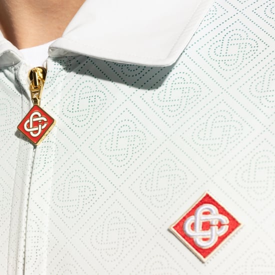 Casablanca Monogram Perforated Laser Cut Gradient White Jacket - Image 4