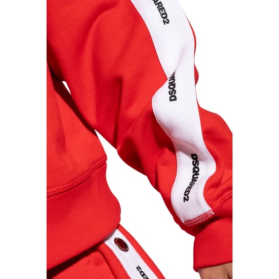 Dsquared2 Röd Träningsjacka Med Logotyptejp - Image 4