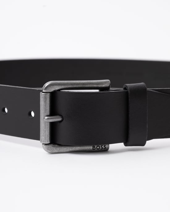 Logo Detail Belt in Black - Image 3