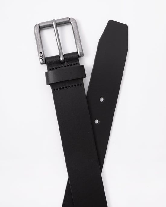 Logo Detail Belt in Black - Image 4