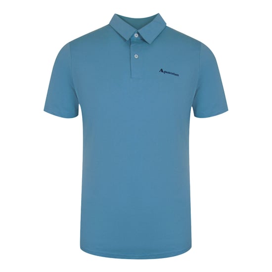 Aquascutum Active Cotton Polo Dry-fit Avio Blue Polo Shirt - Image 1