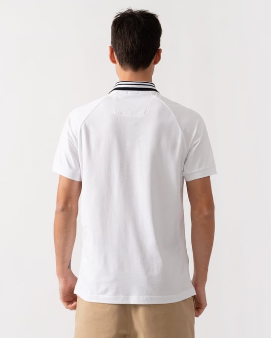 Paddy Rib Polo Shirt in White - Image 2