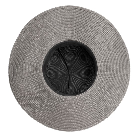 Women’s Colour Block Wide Brim Sun Hat Adjustable Beach Hat in Grey - Image 5