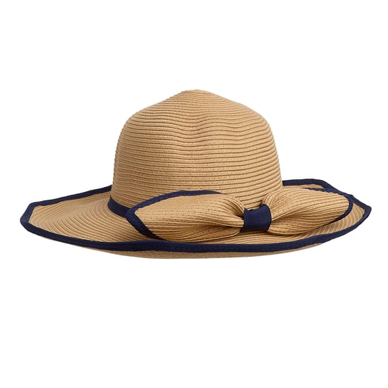 Ladies Wide Brim Foldable Sun Hat Adjustable Summer Beach Hat in Camel - Image 5